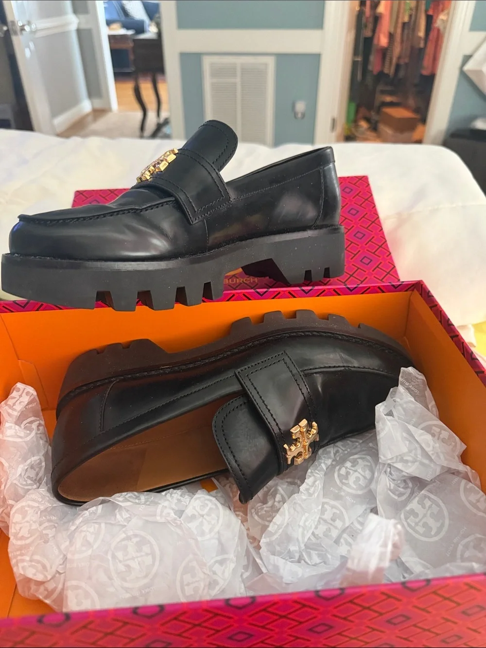 Tory Burch Mini Everly Chunky Loafer in Black
